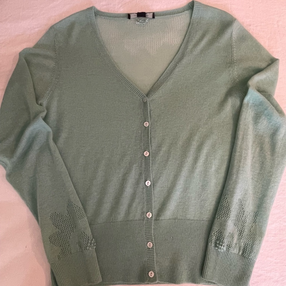 Weekend Max Mara Mint Button-Down Cardigan, cashmere